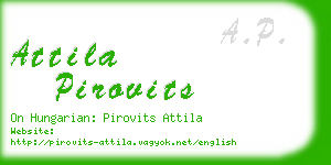 attila pirovits business card